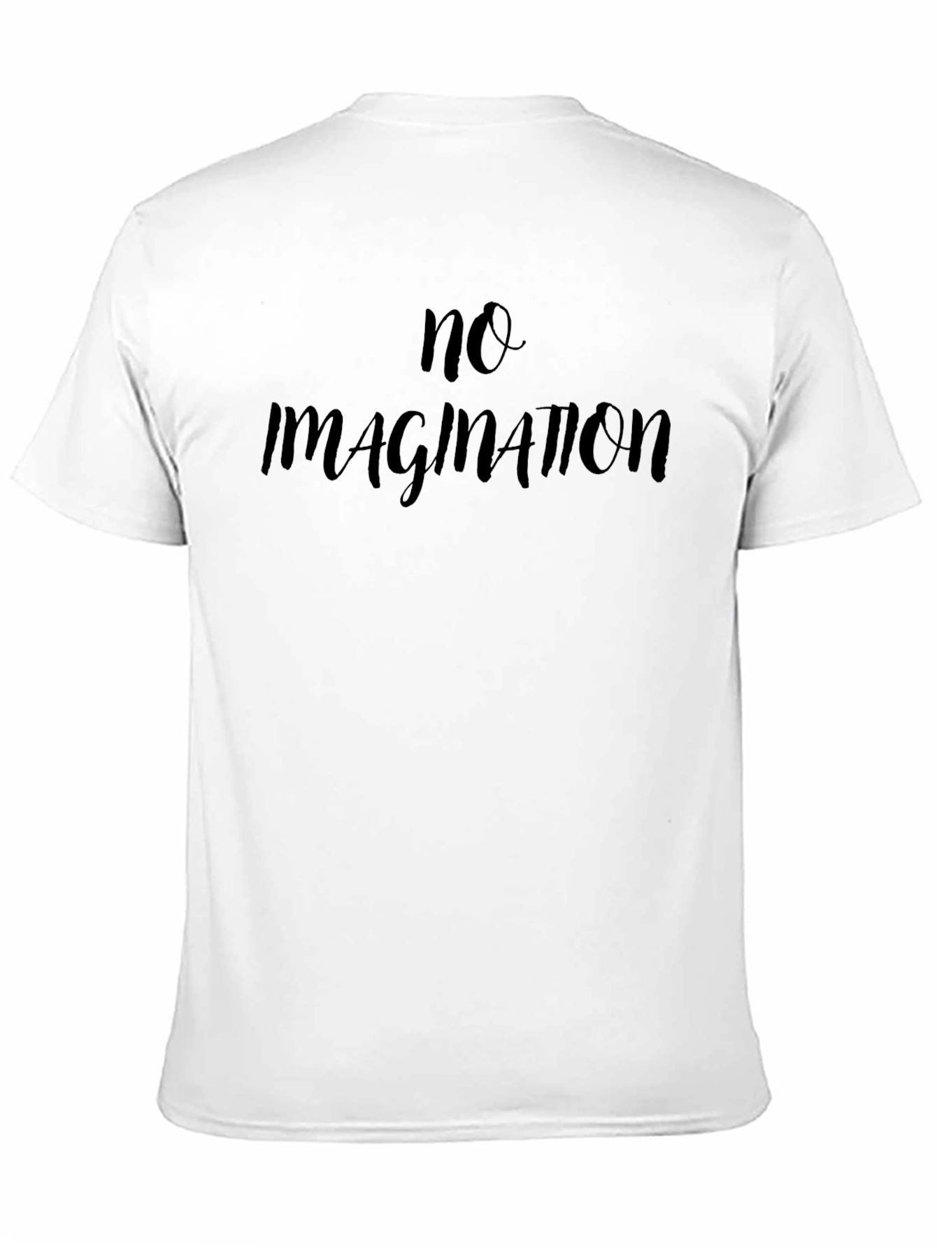 No Imagination Black T-Shirt Graphic Tee