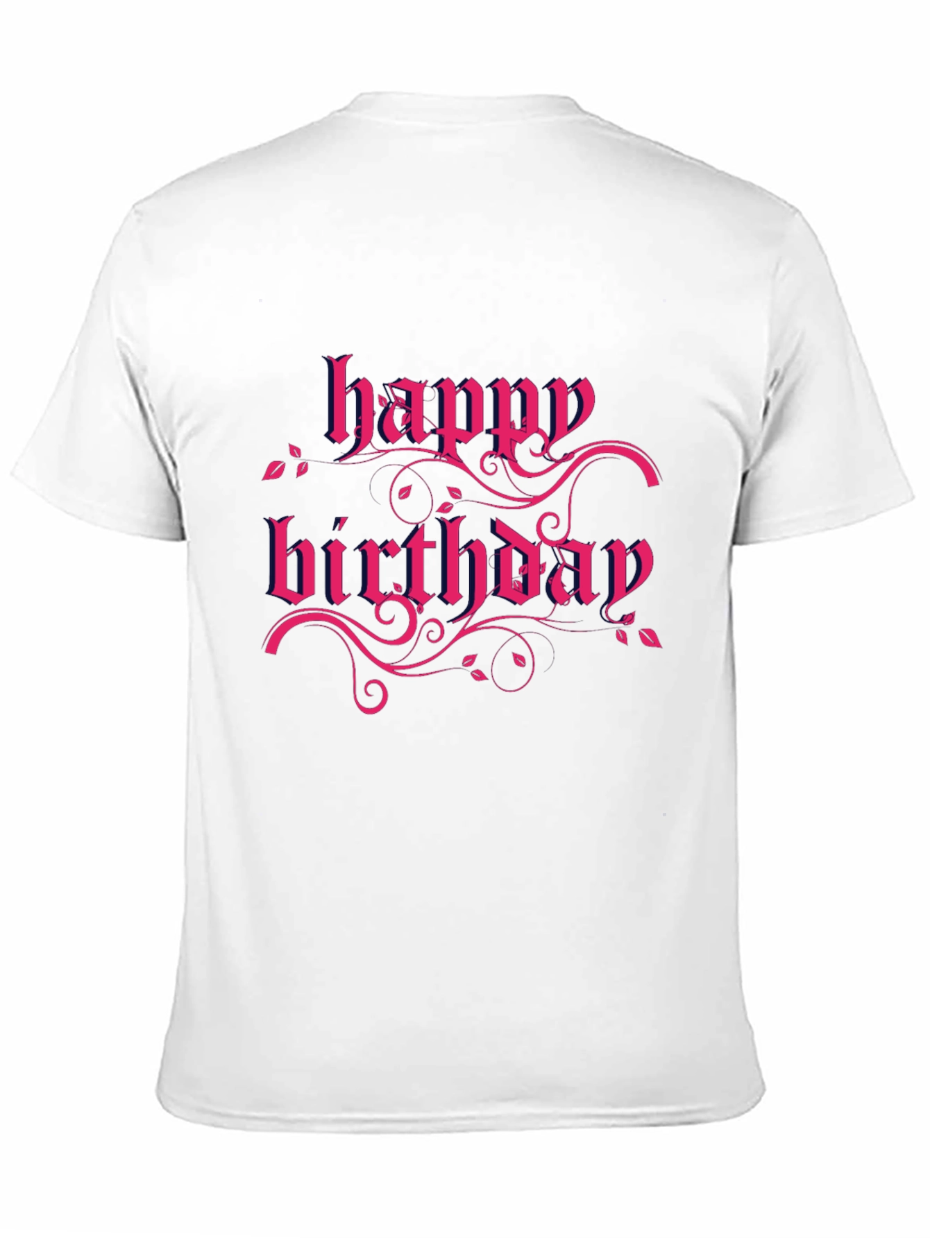 Happy Birthday Graphic Tee - Black Cotton T-Shirt
