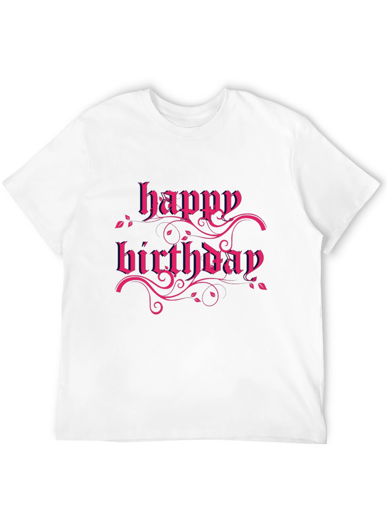 Happy Birthday Graphic Tee - Black Cotton T-Shirt