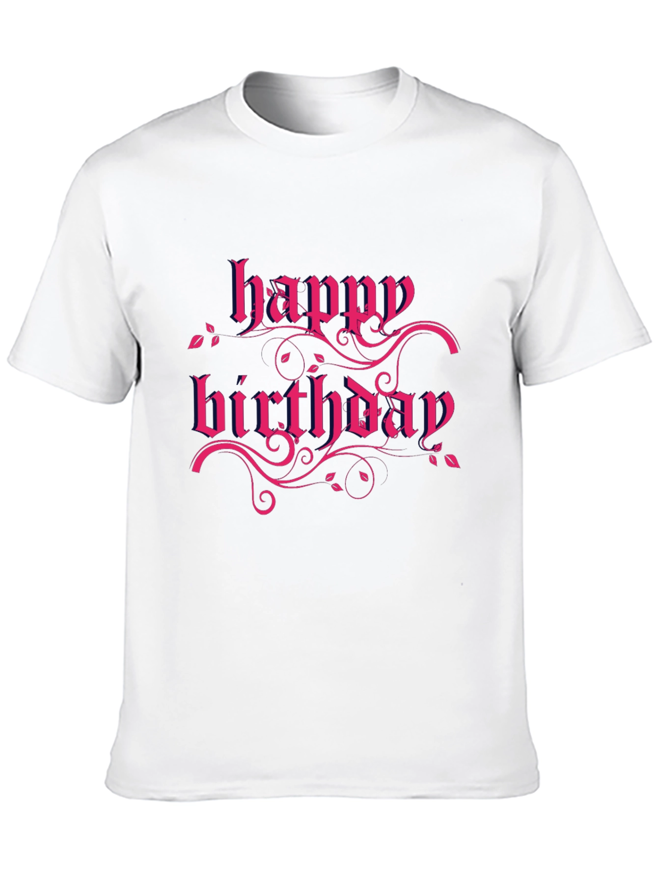 Happy Birthday Graphic Tee - Black Cotton T-Shirt