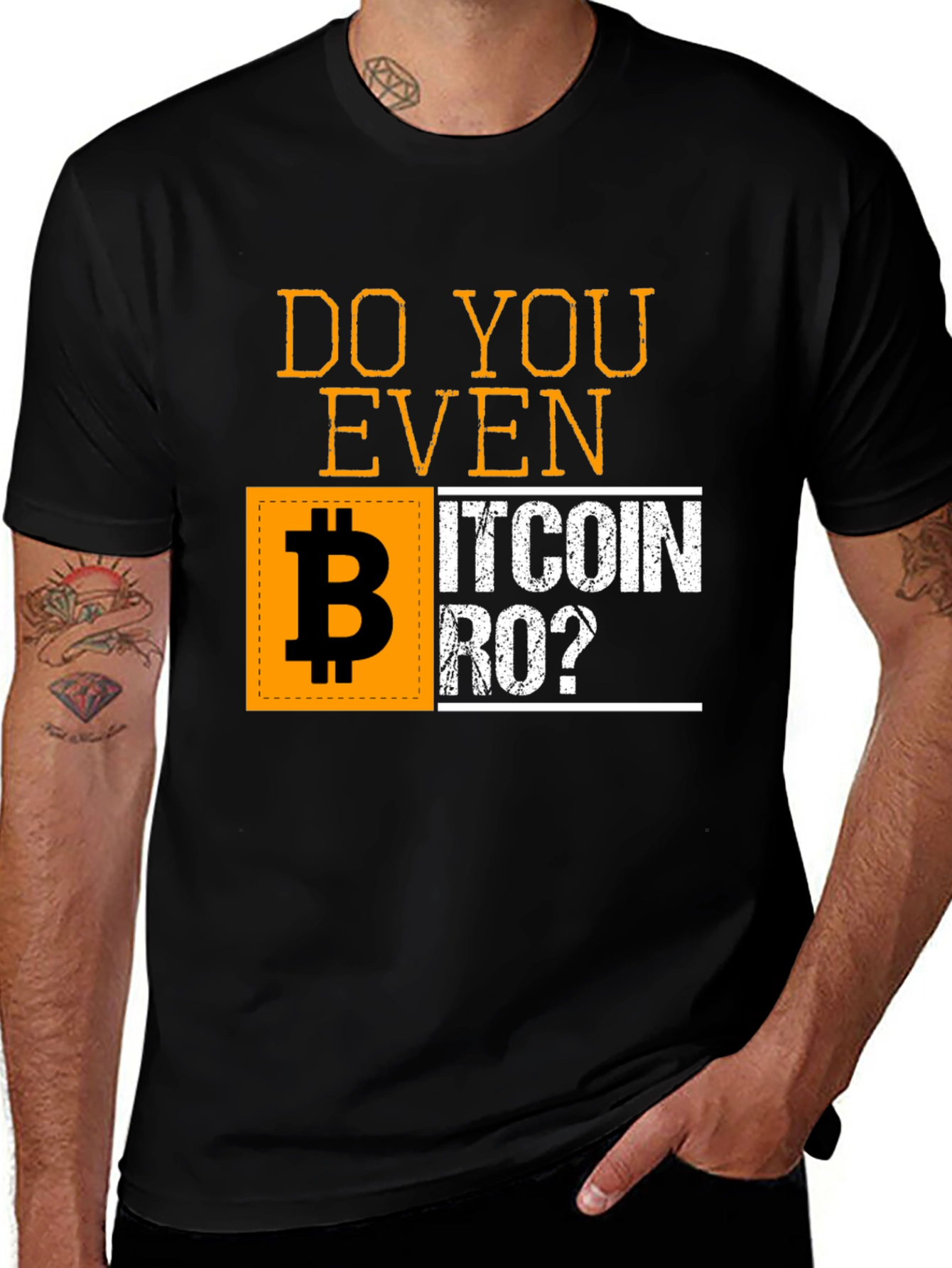 Do You Even Bitcoin Bro? Black Graphic T-Shirt