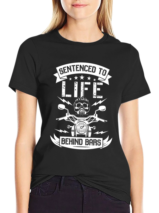 Sentenced to Life Behind Bars Biker T-Shirt
