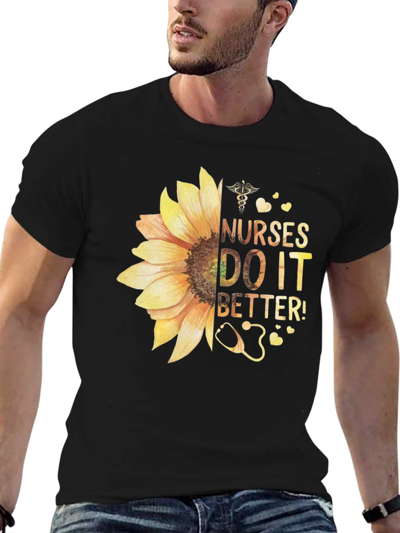 Nurses Do It Better Sunflower Graphic Tee