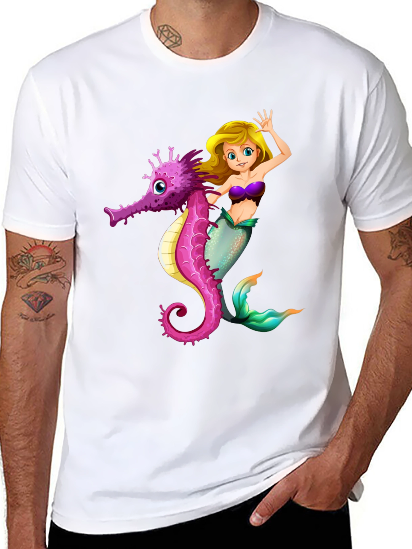 Mermaid & Seahorse Graphic Tee