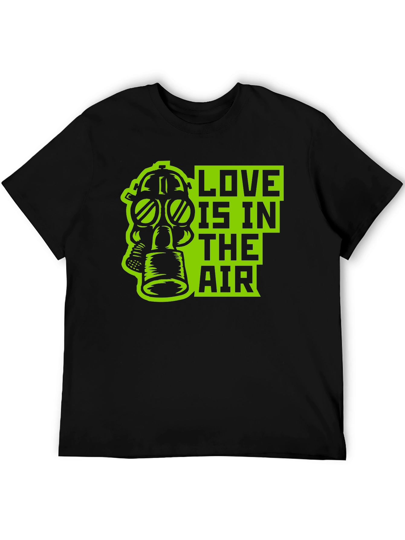 Love Is In The Air Gas Mask Graphic T-Shirt