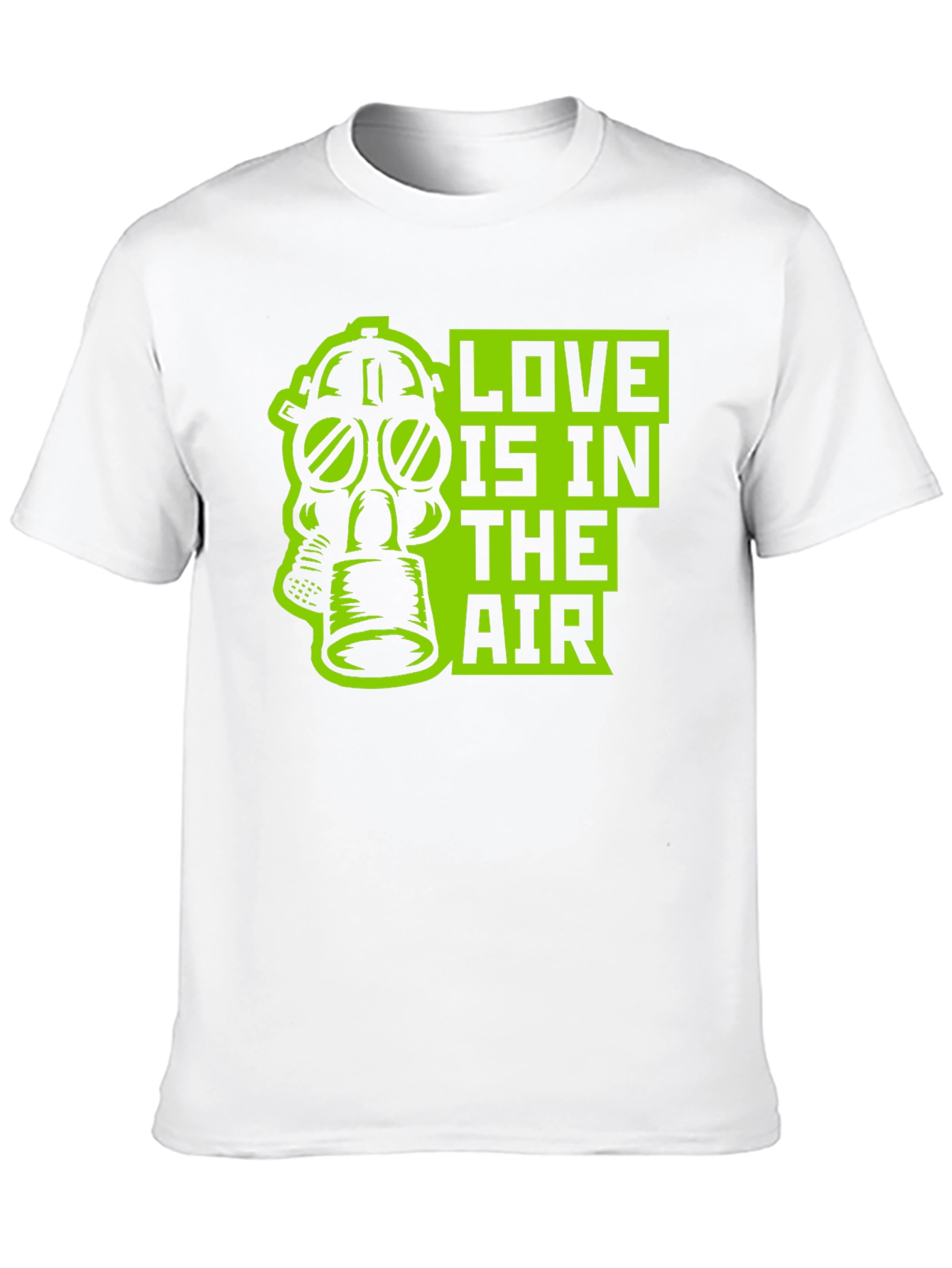 Love Is In The Air Gas Mask Graphic T-Shirt