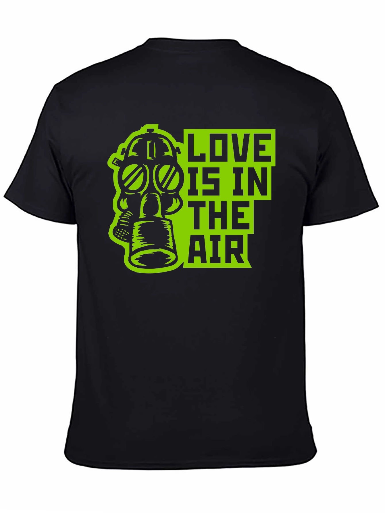 Love Is In The Air Gas Mask Graphic T-Shirt