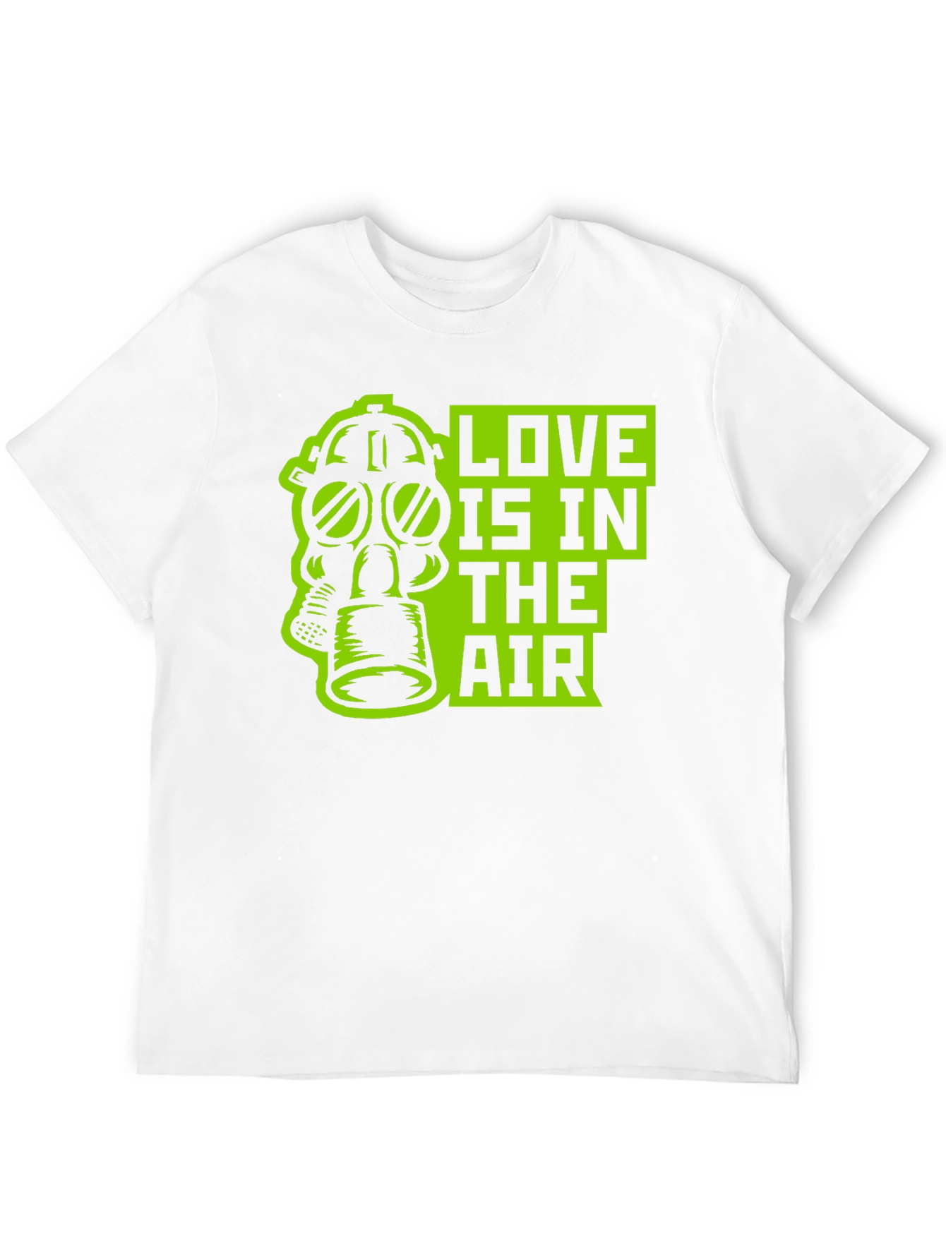 Love Is In The Air Gas Mask Graphic T-Shirt