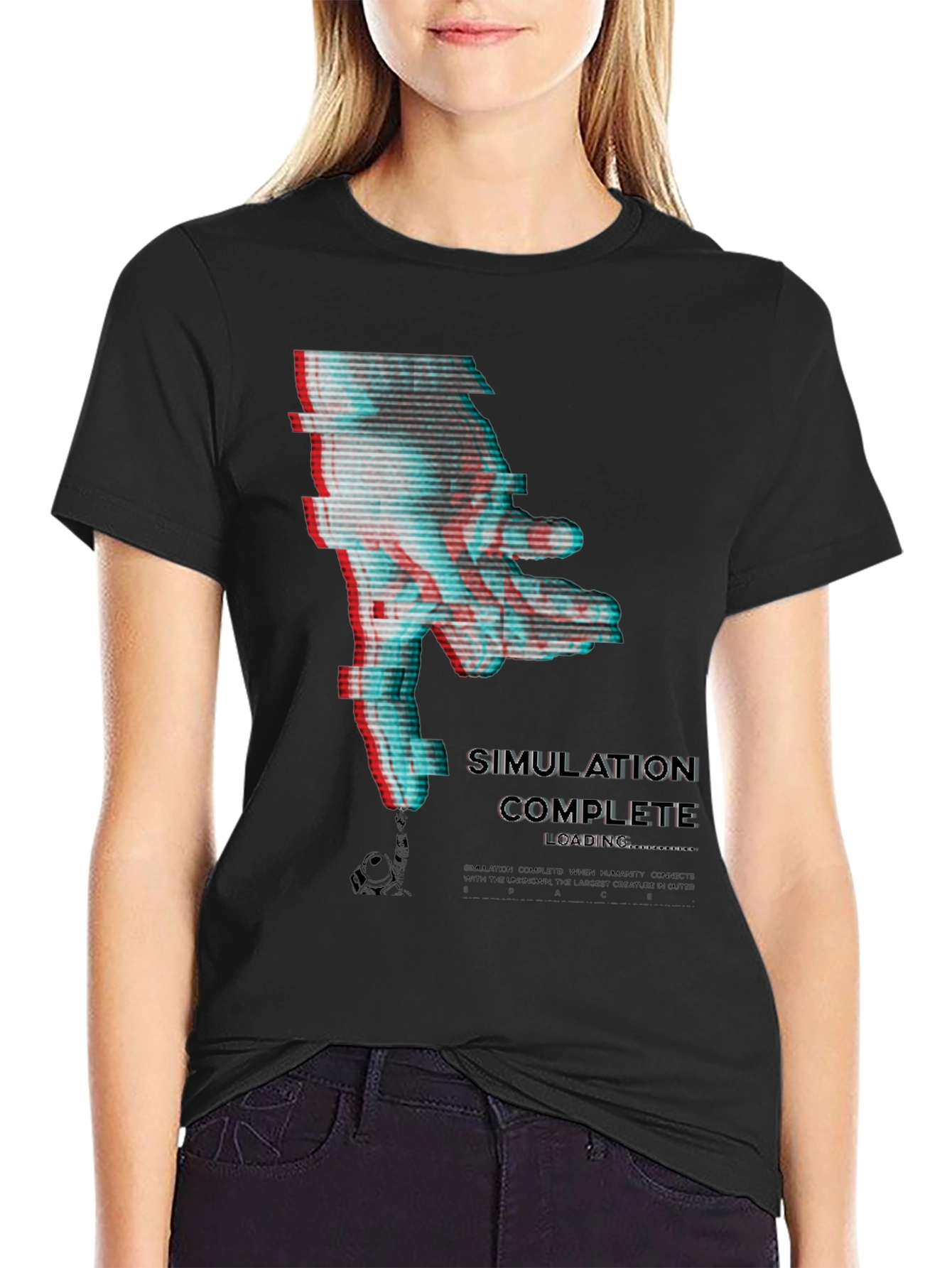 Simulation Complete Glitch T-Shirt