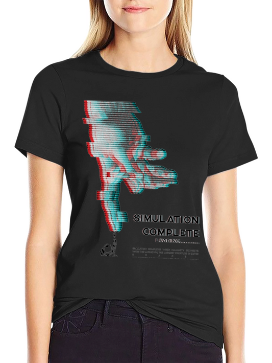 Simulation Complete Glitch T-Shirt