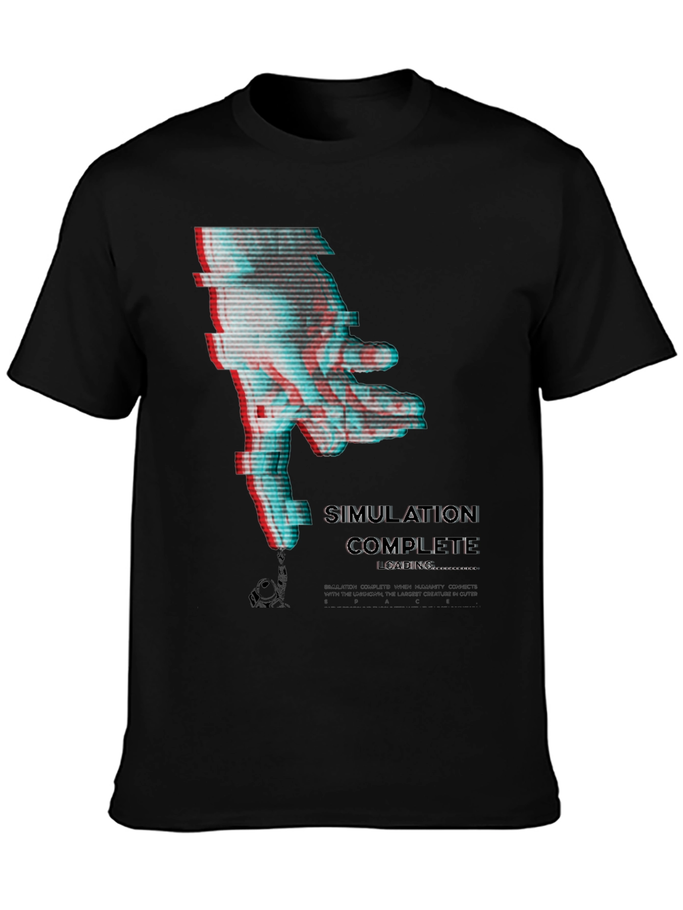 Simulation Complete Glitch T-Shirt