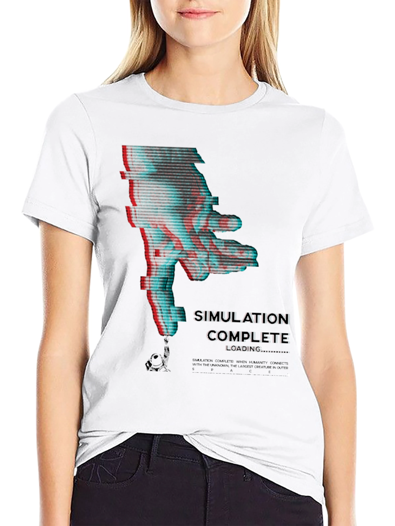 Simulation Complete Glitch T-Shirt
