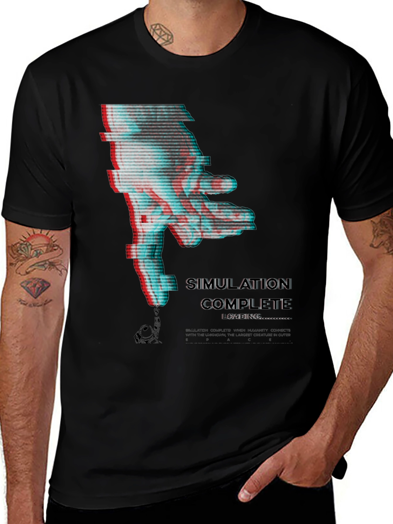 Simulation Complete Glitch T-Shirt