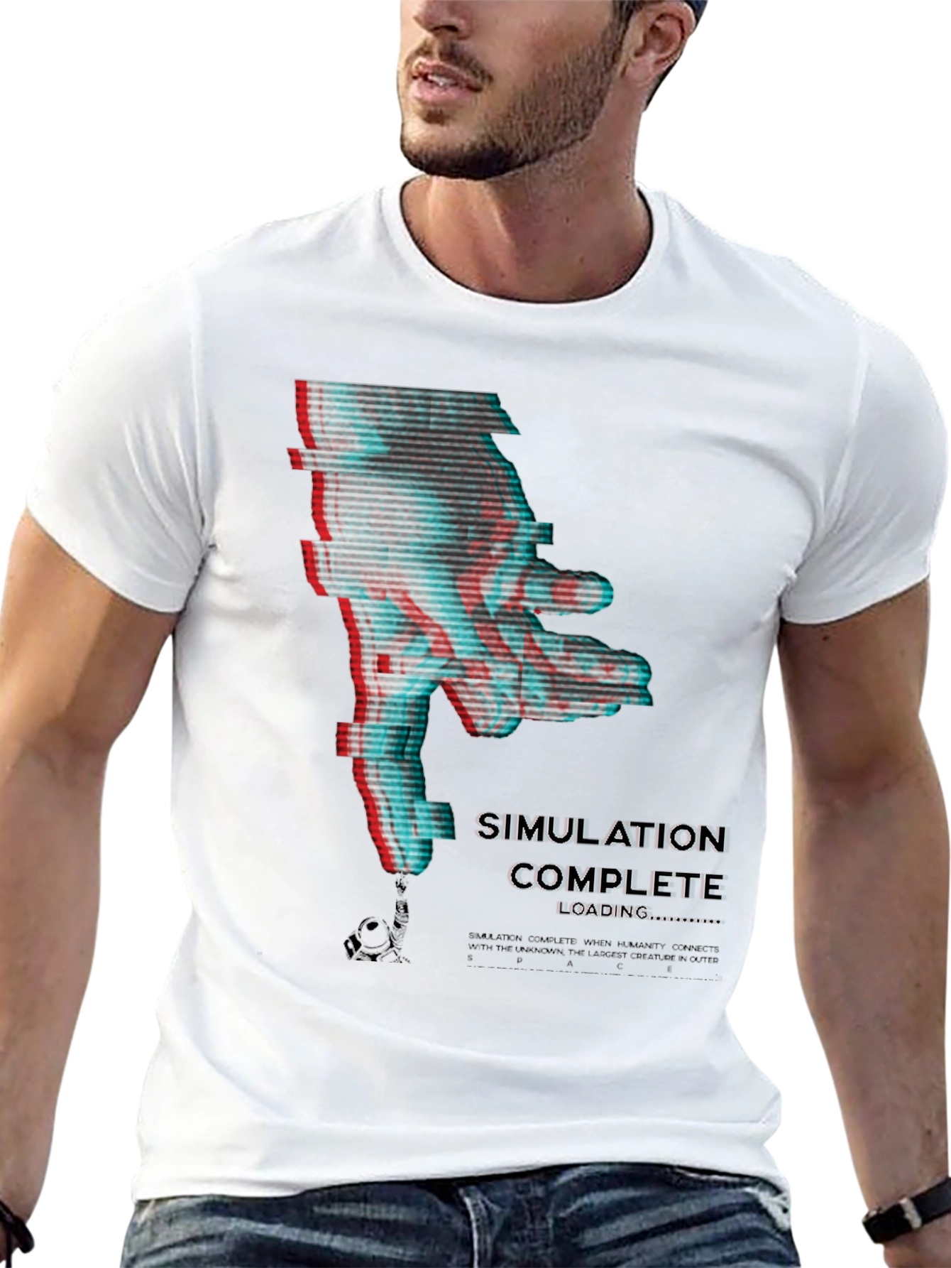 Simulation Complete Glitch T-Shirt