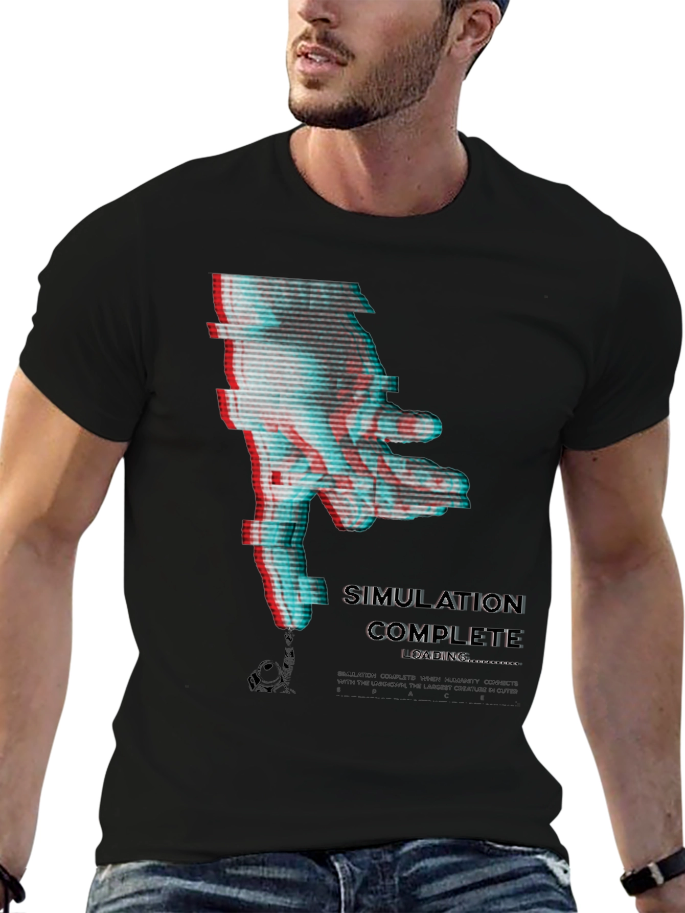 Simulation Complete Glitch T-Shirt