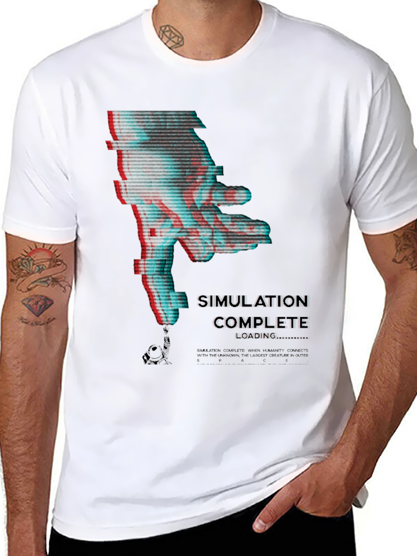 Simulation Complete Glitch T-Shirt