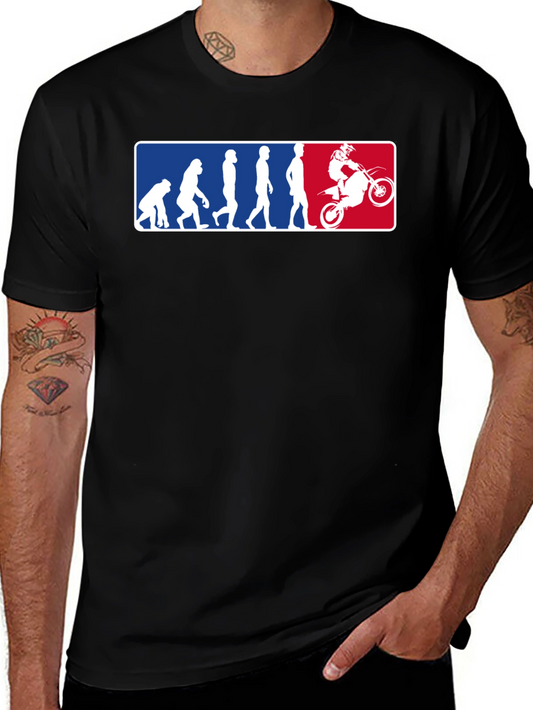 Evolution of Man to Motocross T-Shirt