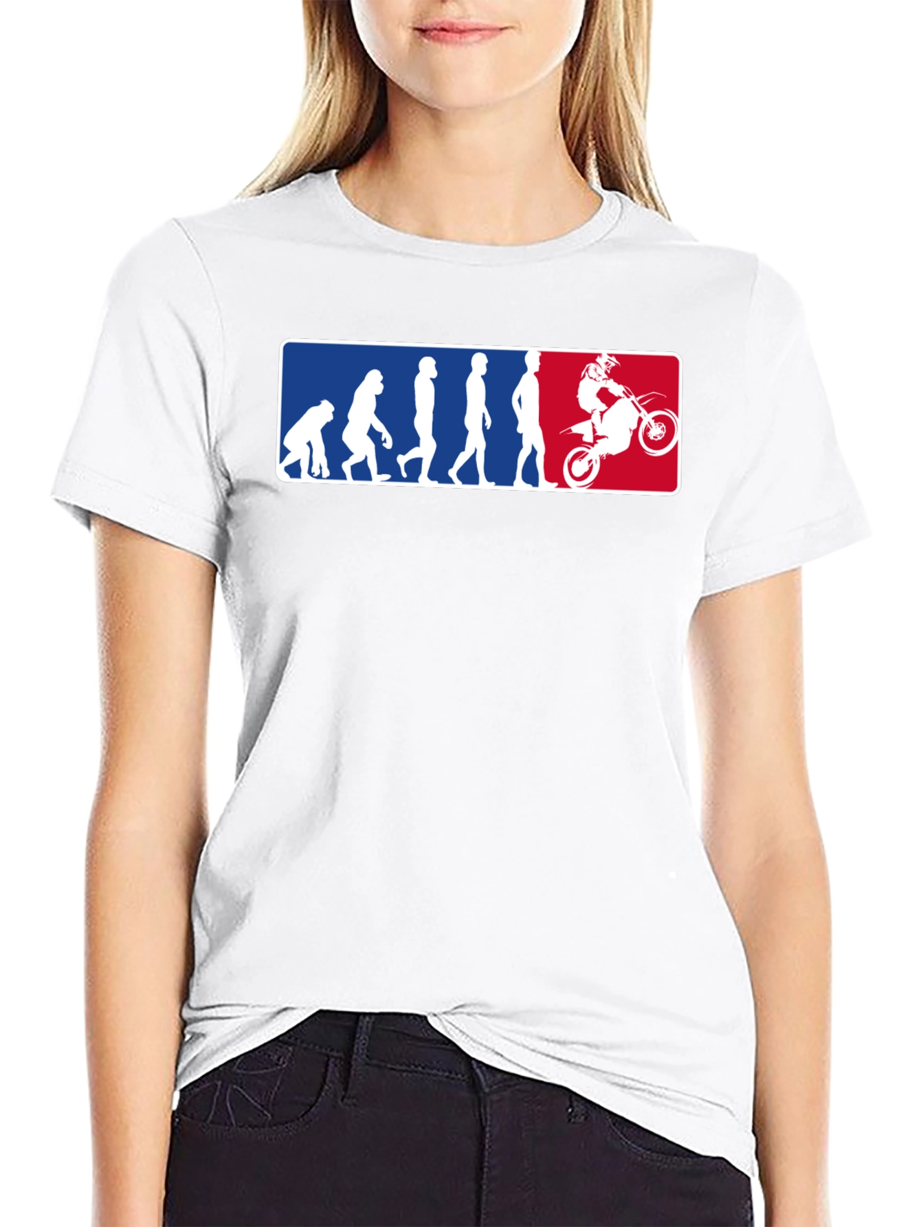 Evolution of Man to Motocross T-Shirt