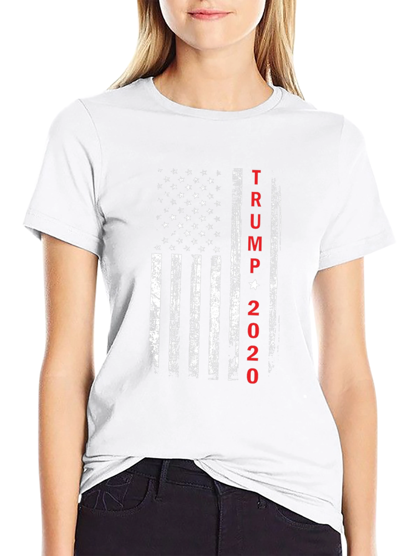 Trump 2020 American Flag Graphic T-Shirt