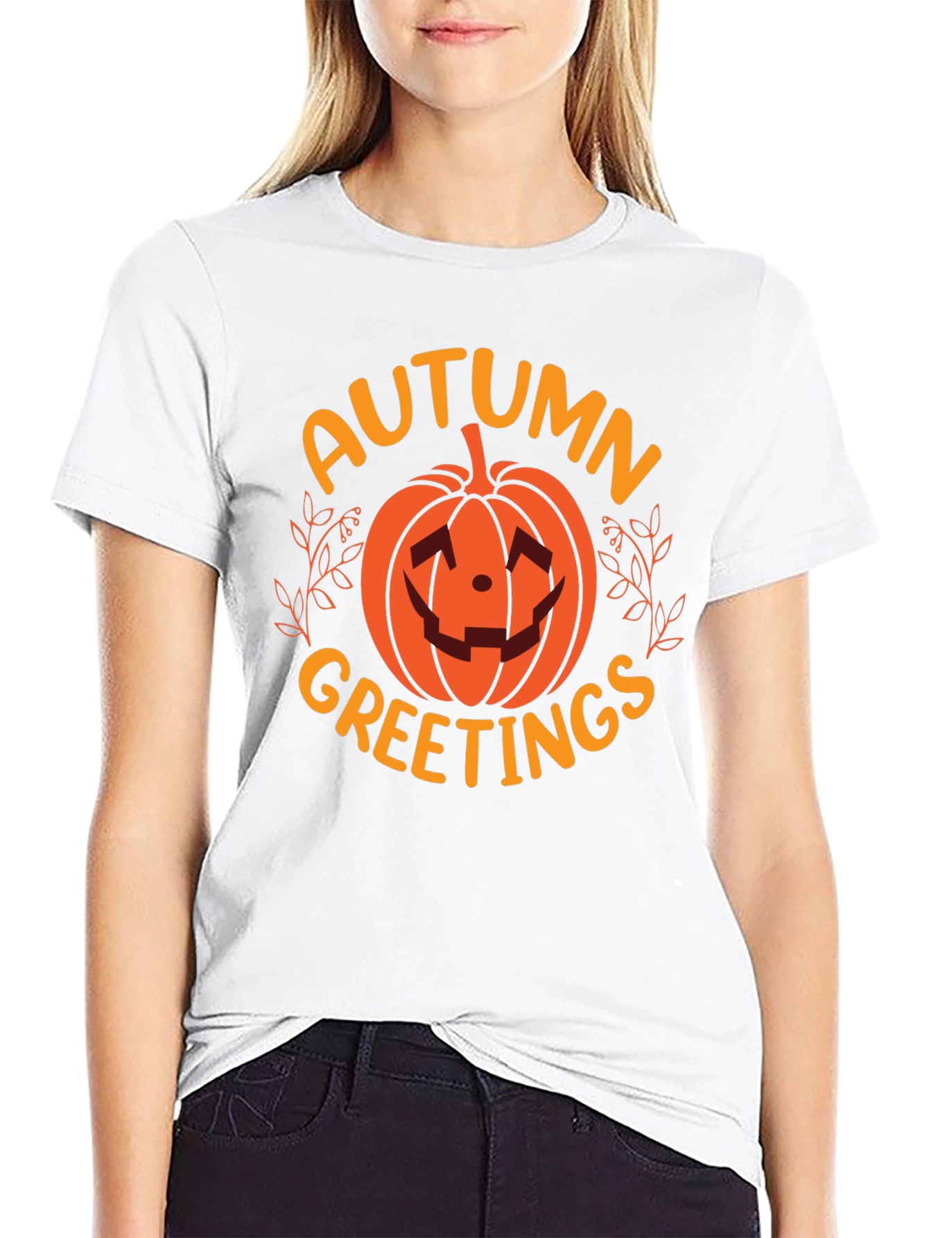 Autumn Greetings Pumpkin T-Shirt