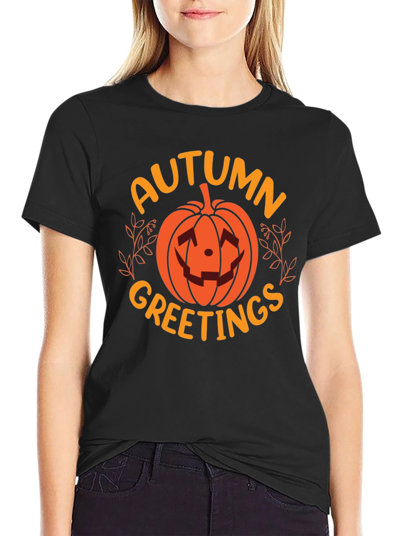 Autumn Greetings Pumpkin T-Shirt