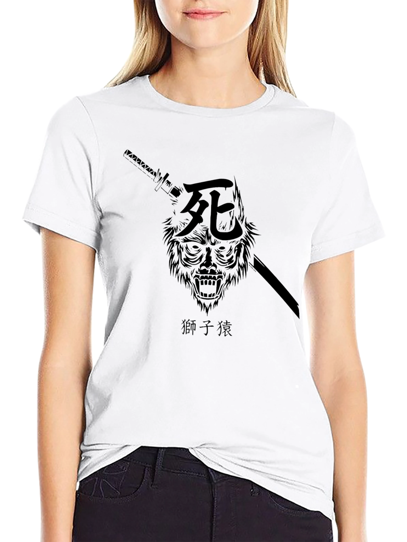 Samurai Wolf T-Shirt - Japanese Death Symbol Tee