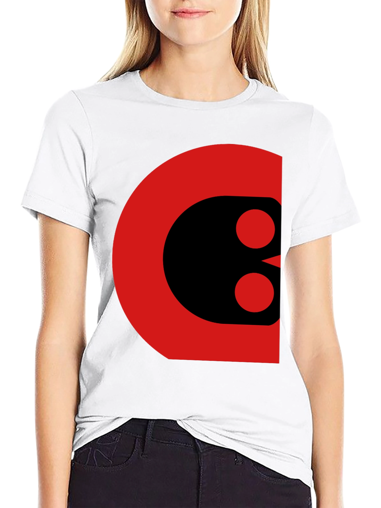 Bold Graphic Tee - Abstract Red and Black Design