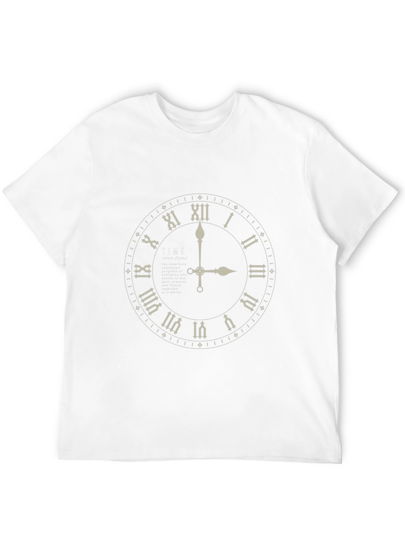 Time Clock Graphic Print Black T-Shirt