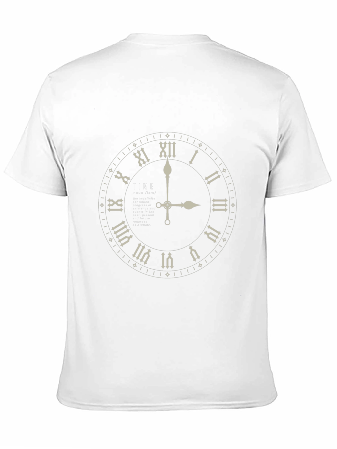 Time Clock Graphic Print Black T-Shirt