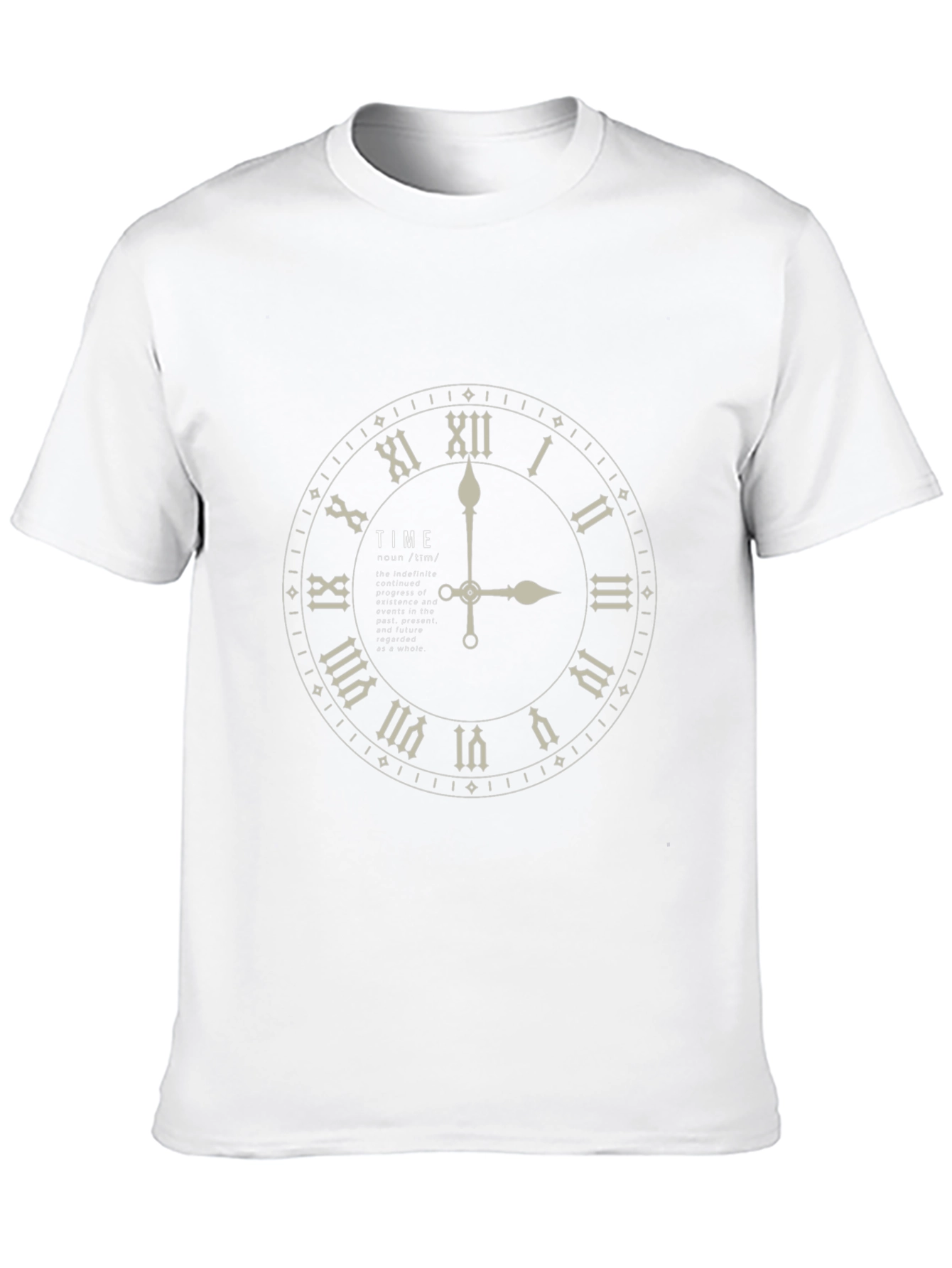 Time Clock Graphic Print Black T-Shirt