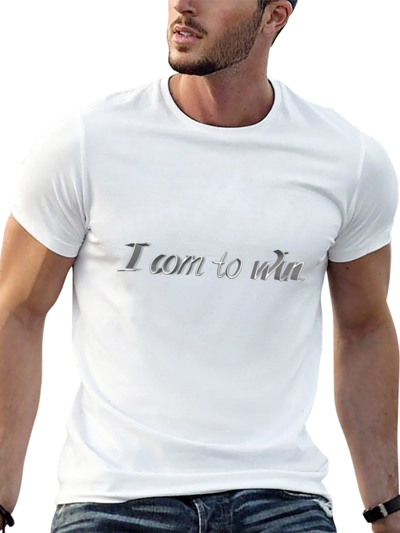 I Com To Win Black T-Shirt
