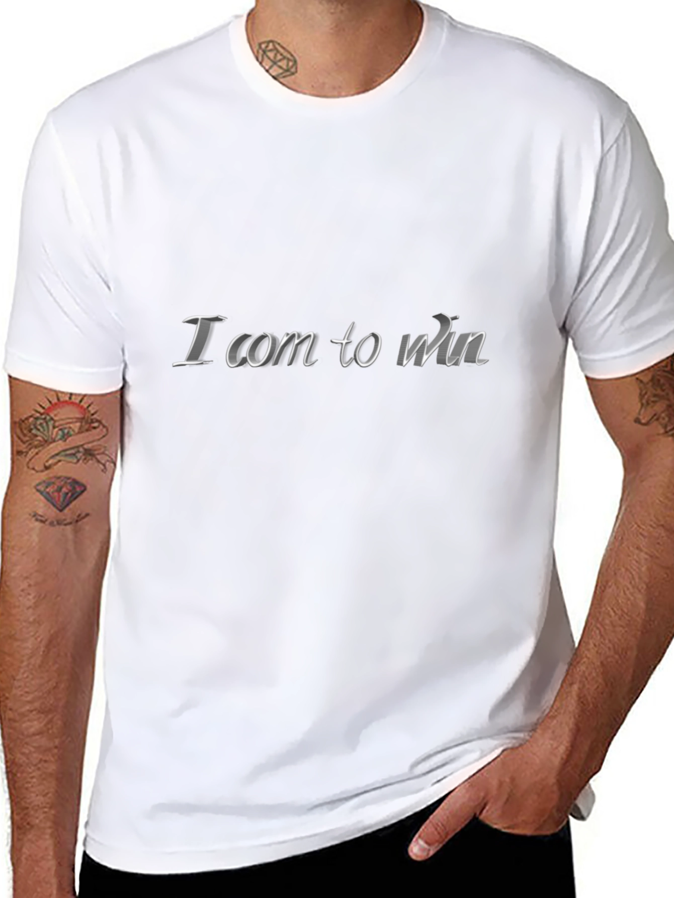 I Com To Win Black T-Shirt