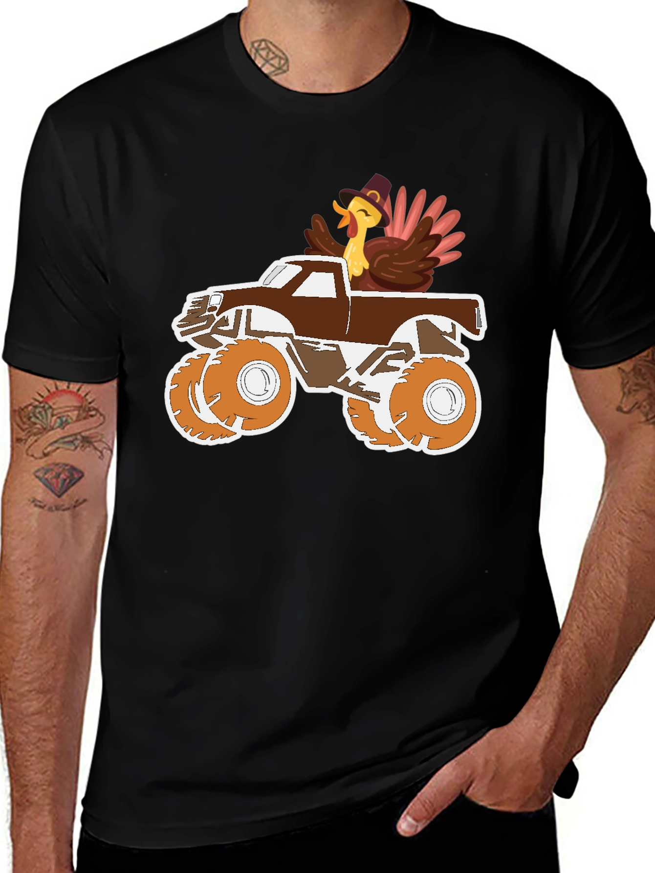 Turkey Monster Truck Graphic Tee