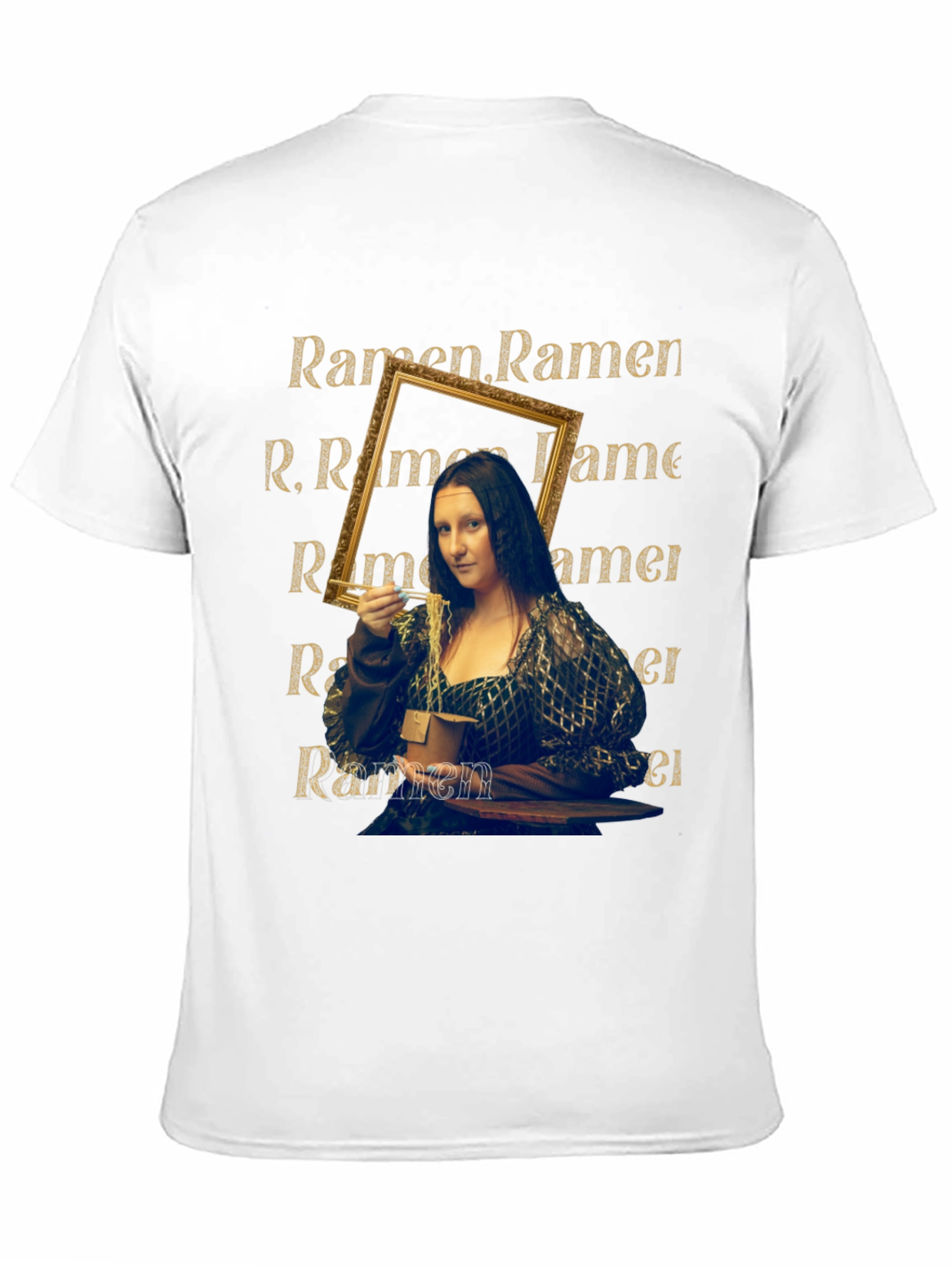Mona Lisa Ramen T-Shirt - Funny Art Tee