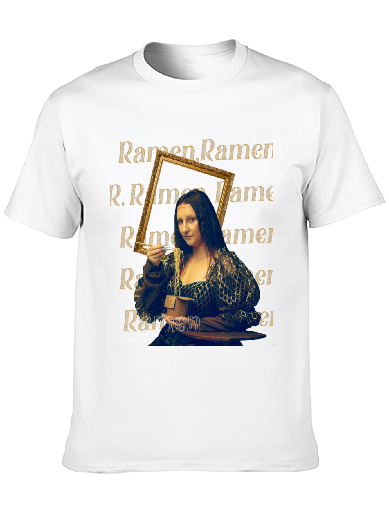 Mona Lisa Ramen T-Shirt - Funny Art Tee