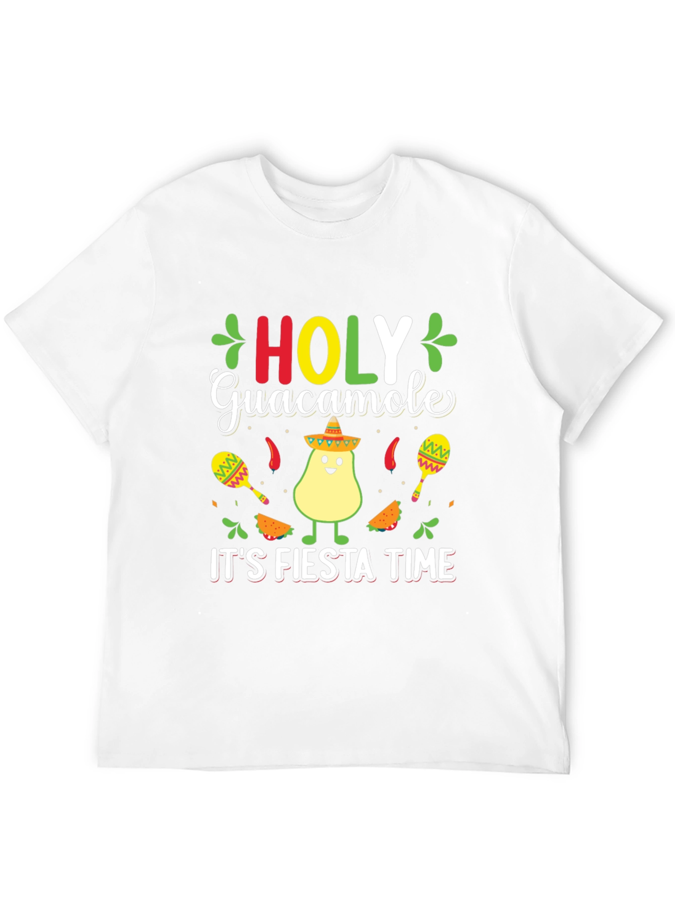 Holy Guacamole Fiesta Time Black T-Shirt
