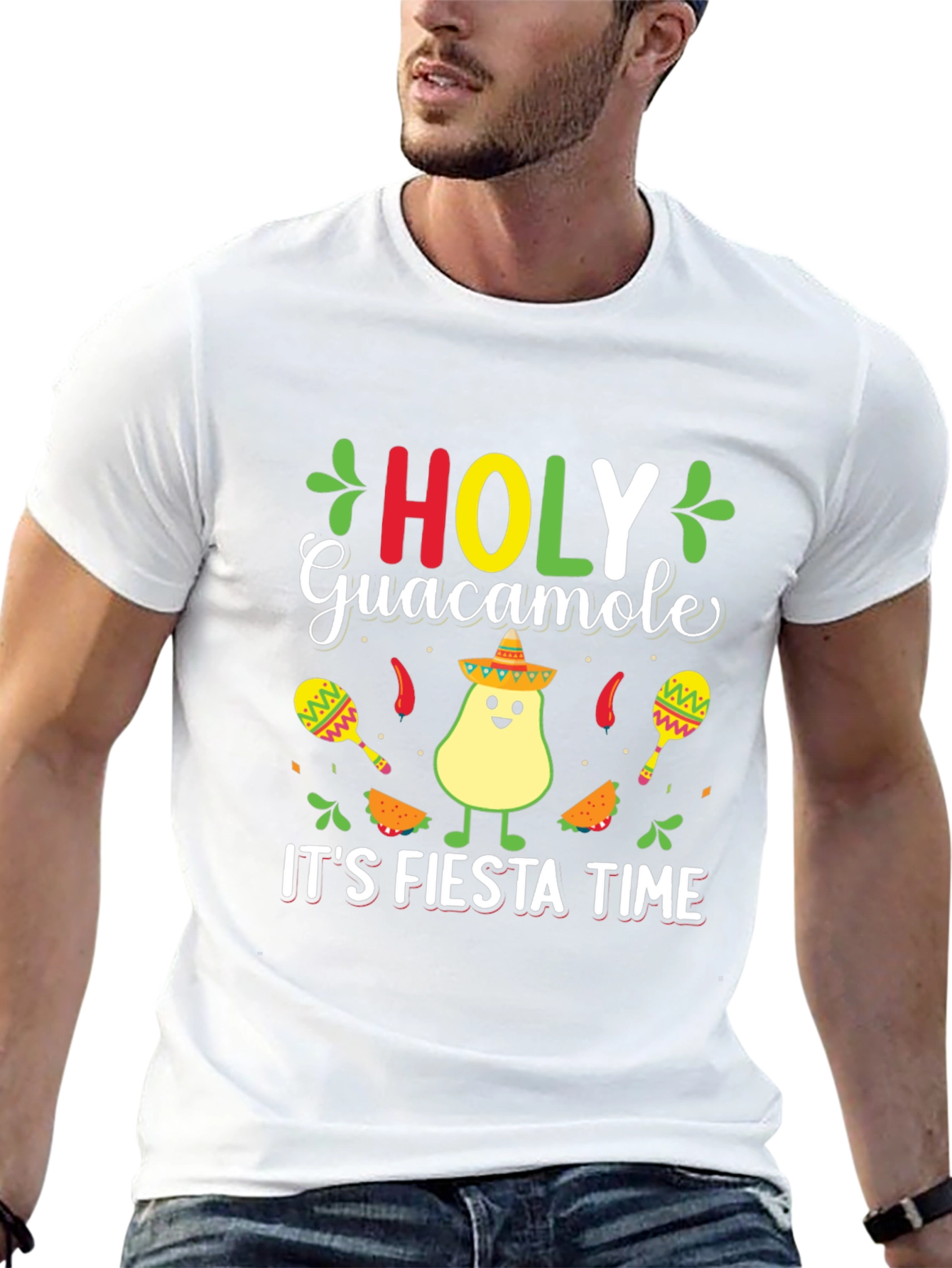 Holy Guacamole Fiesta Time Black T-Shirt