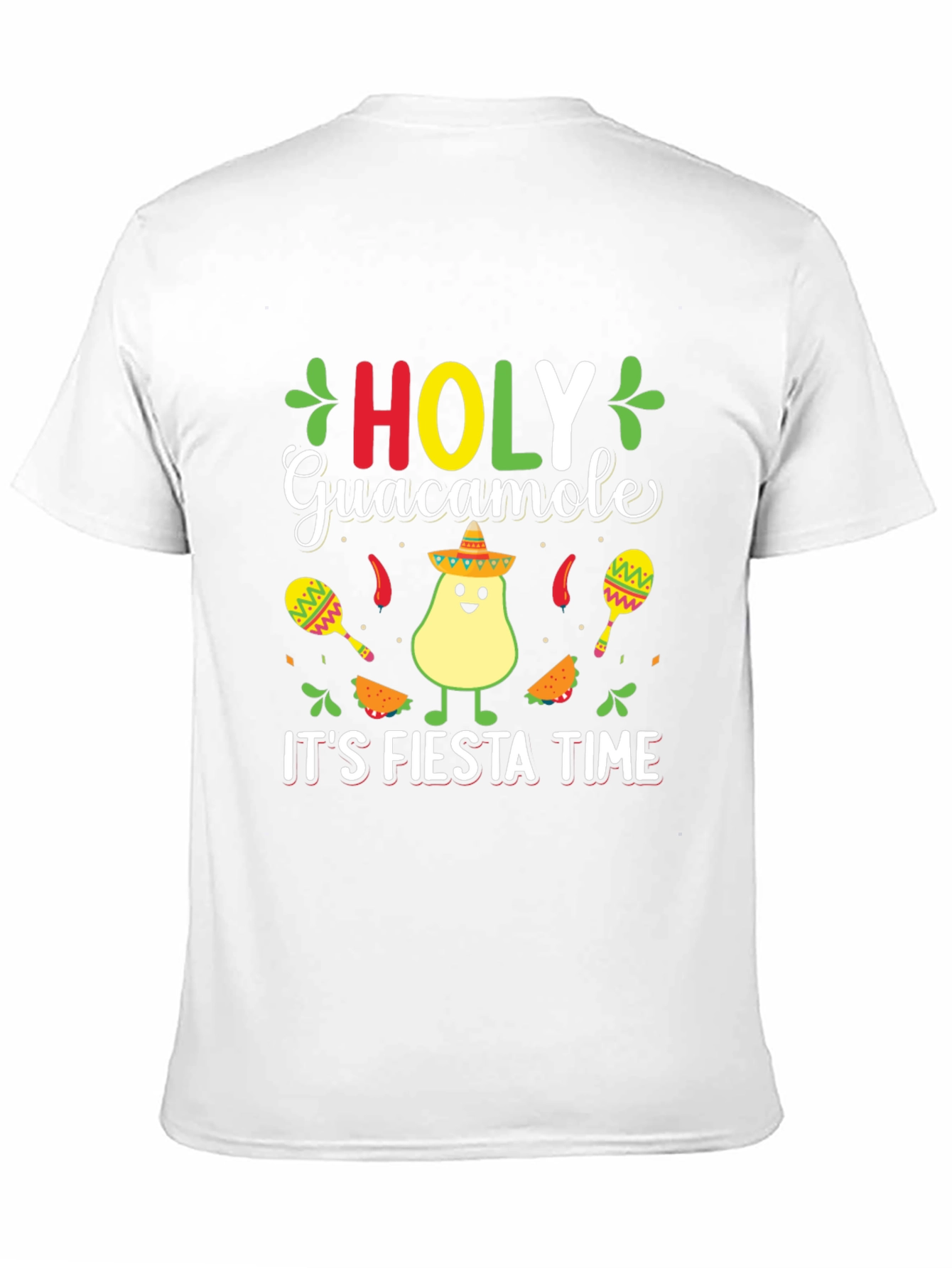 Holy Guacamole Fiesta Time Black T-Shirt