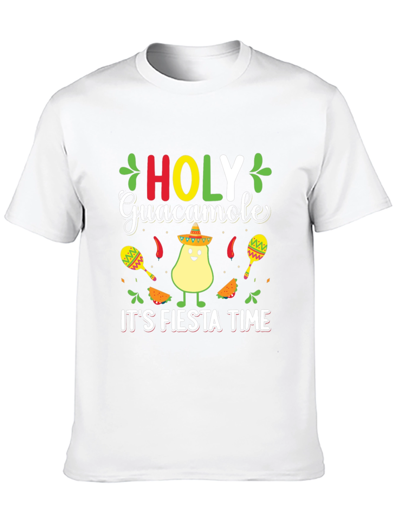 Holy Guacamole Fiesta Time Black T-Shirt