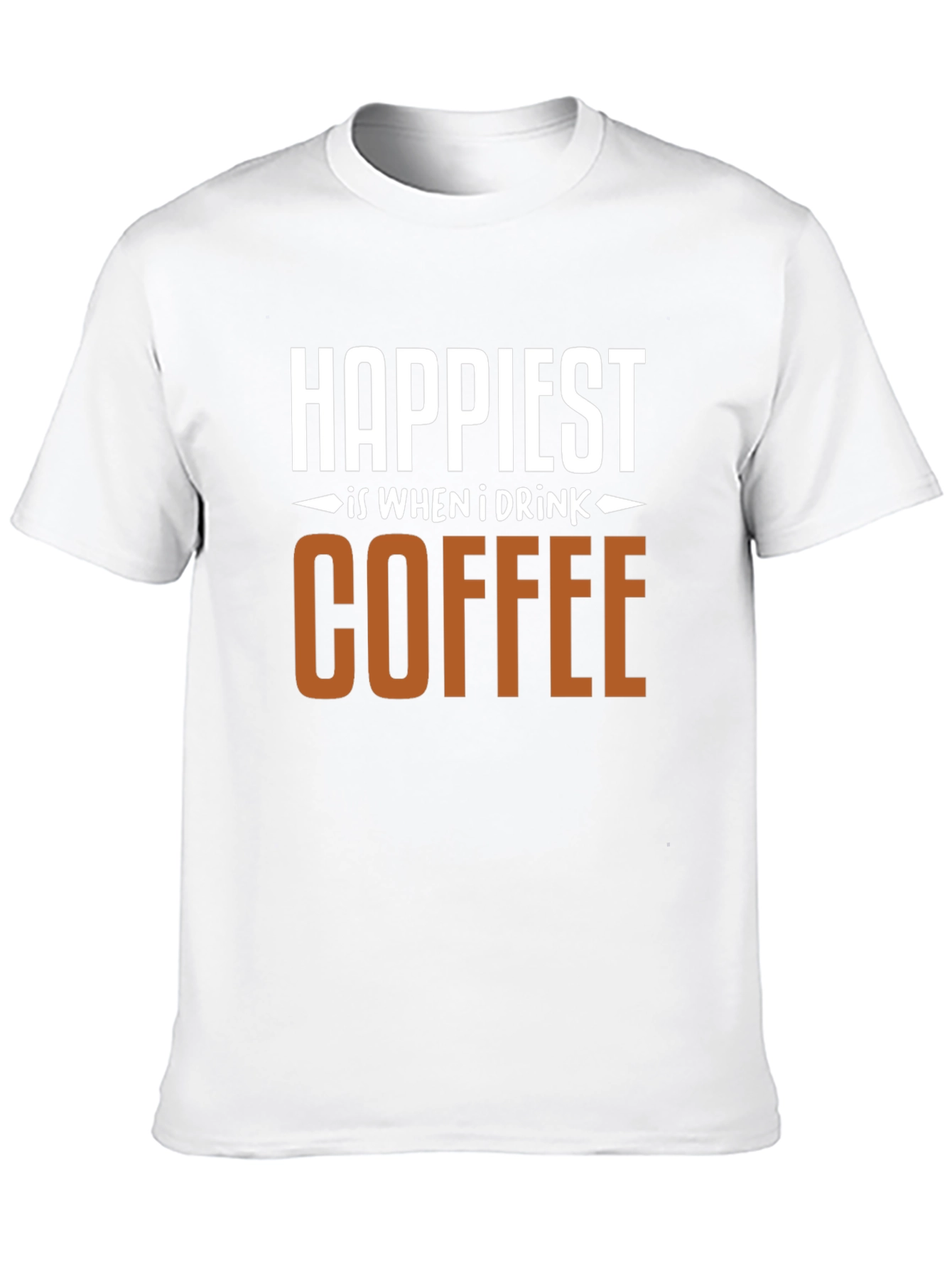 Happiest When I Drink Coffee Graphic Tee - Black