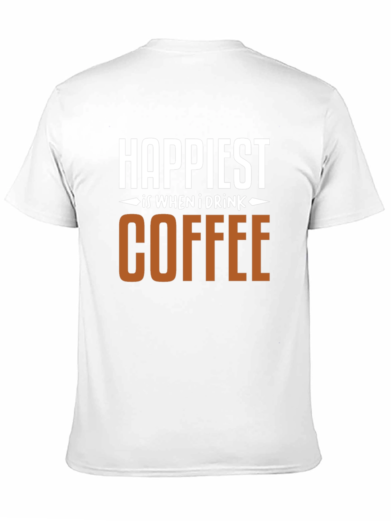 Happiest When I Drink Coffee Graphic Tee - Black