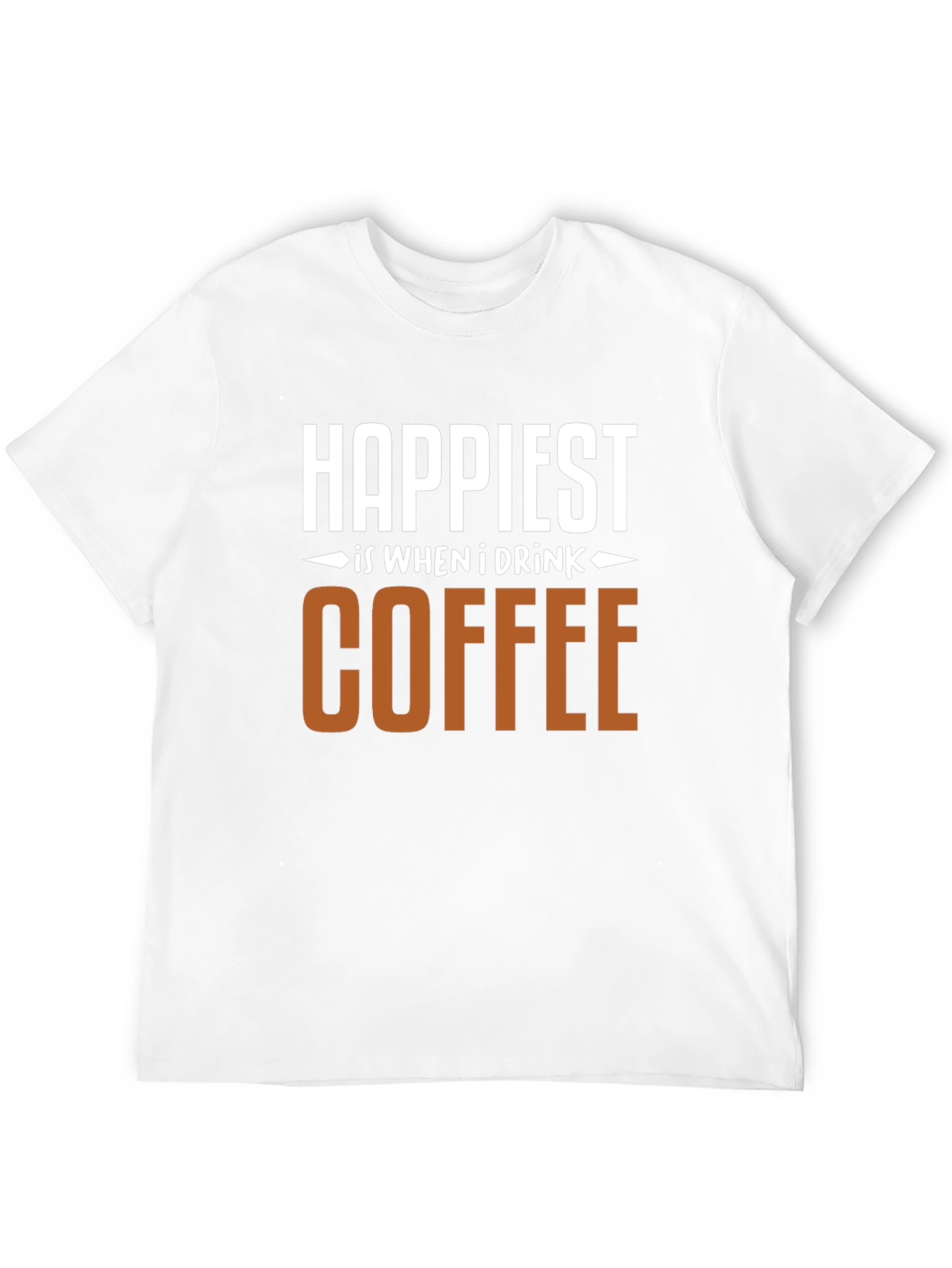 Happiest When I Drink Coffee Graphic Tee - Black