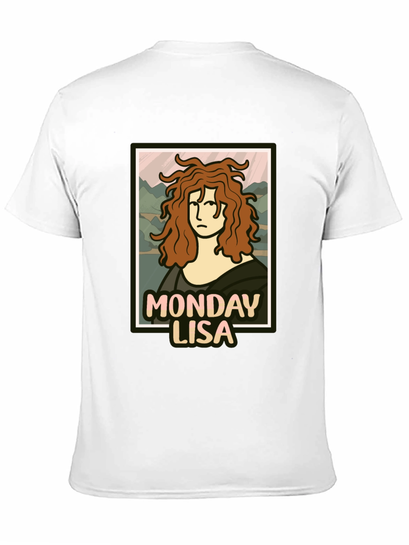Monday Lisa T-Shirt Funny Mona Lisa Graphic Tee