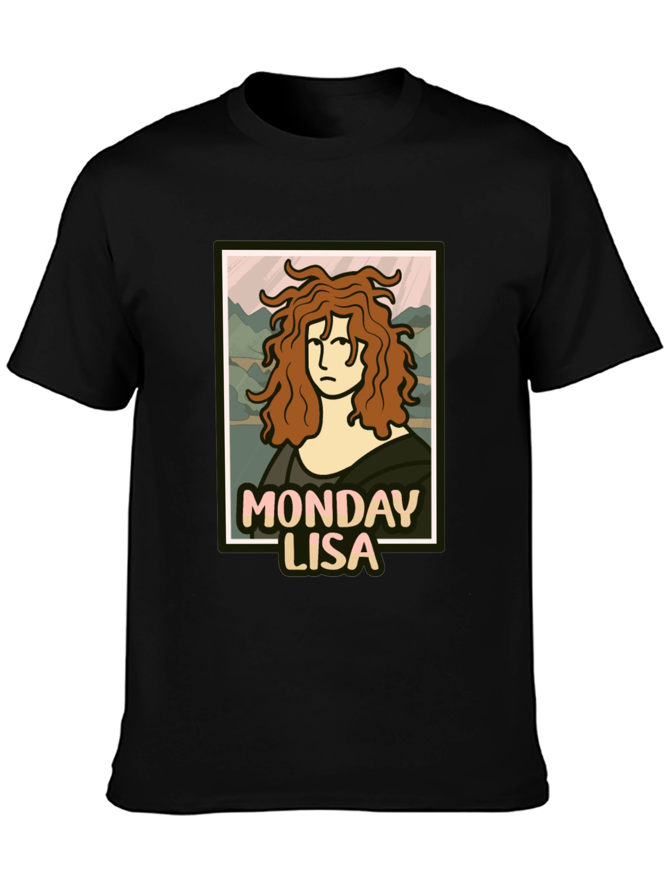 Monday Lisa T-Shirt Funny Mona Lisa Graphic Tee