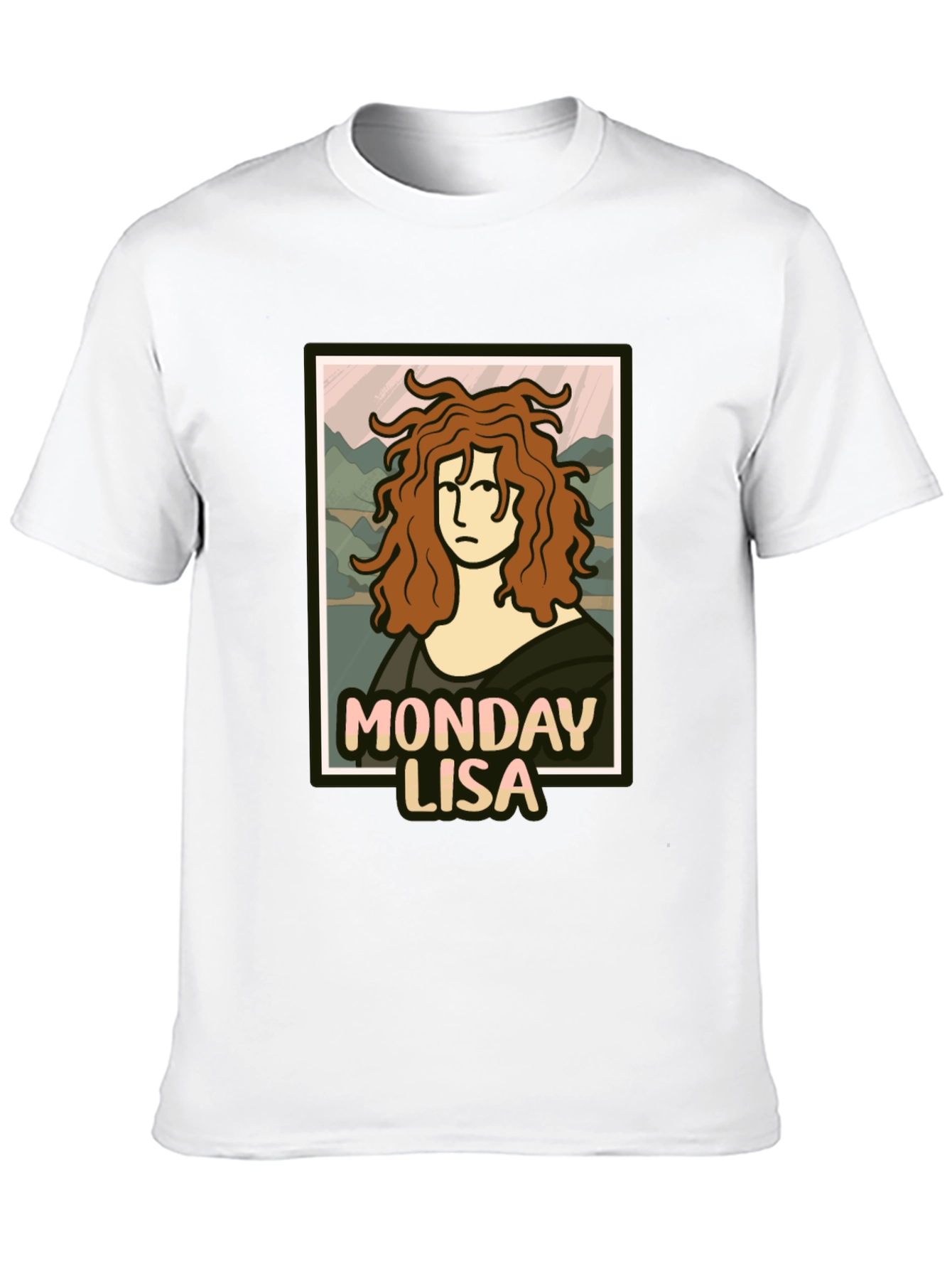 Monday Lisa T-Shirt Funny Mona Lisa Graphic Tee