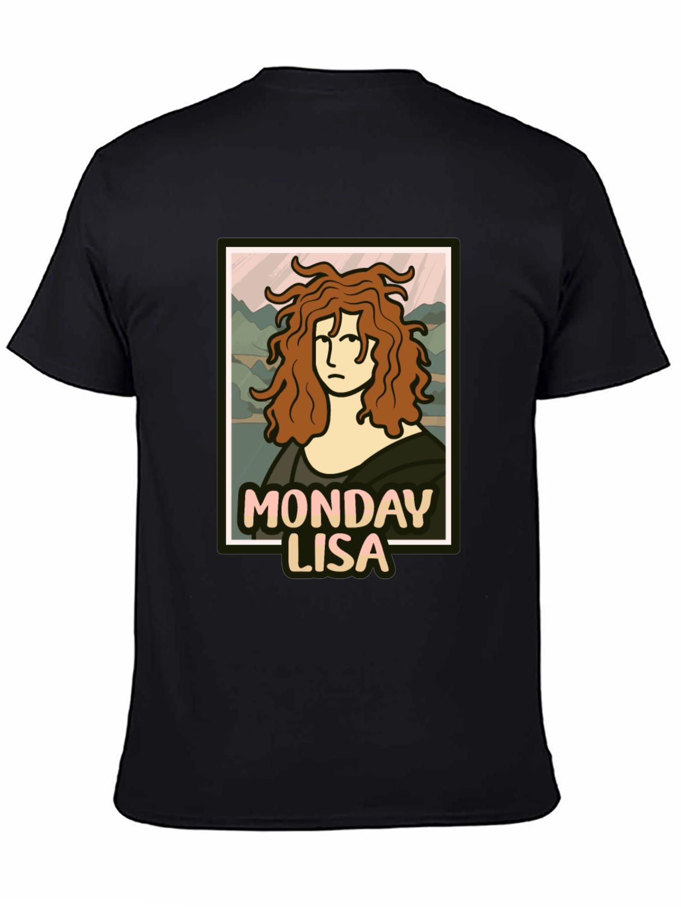 Monday Lisa T-Shirt Funny Mona Lisa Graphic Tee