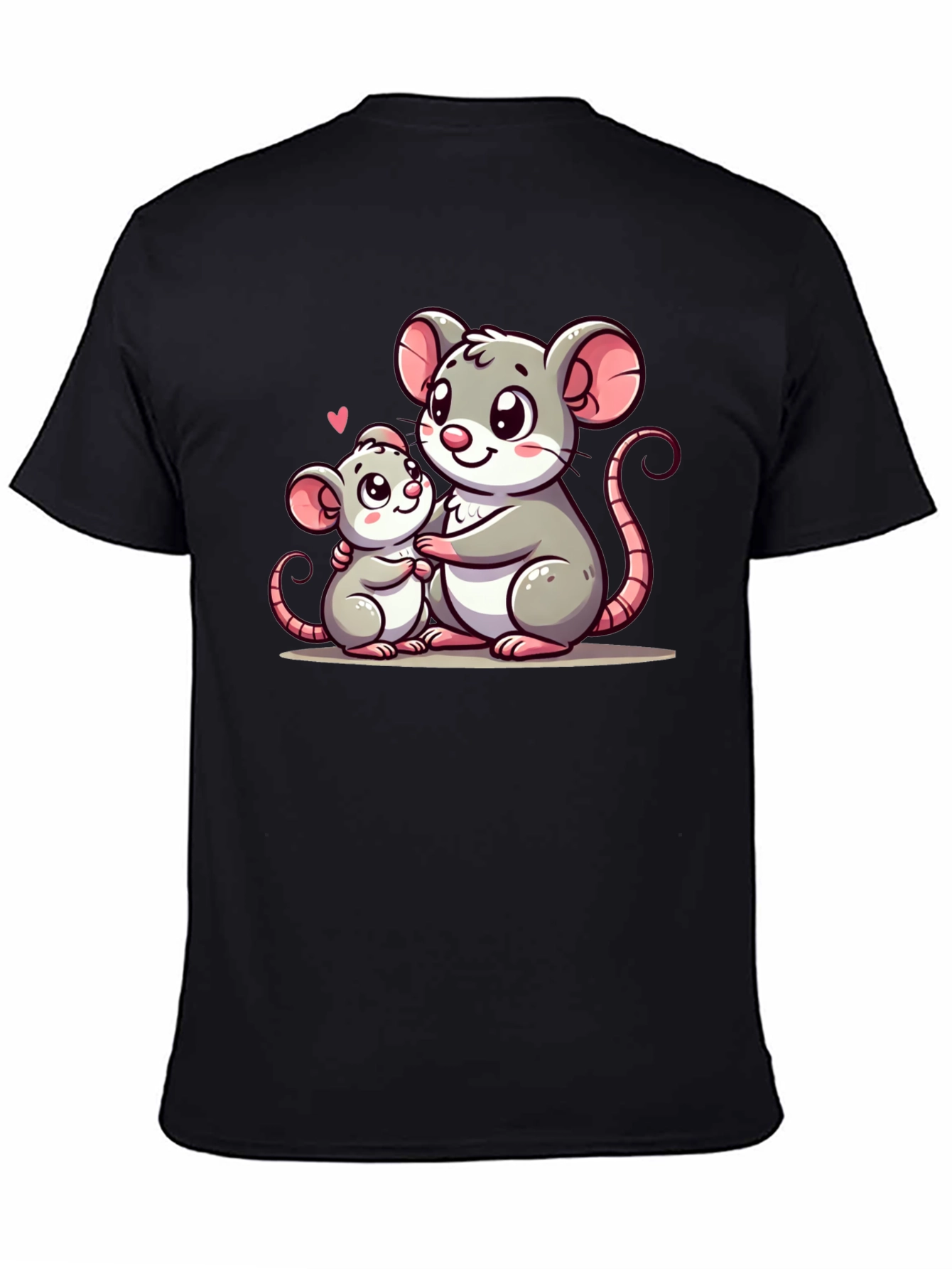 Cute Mouse Family Graphic T-Shirt