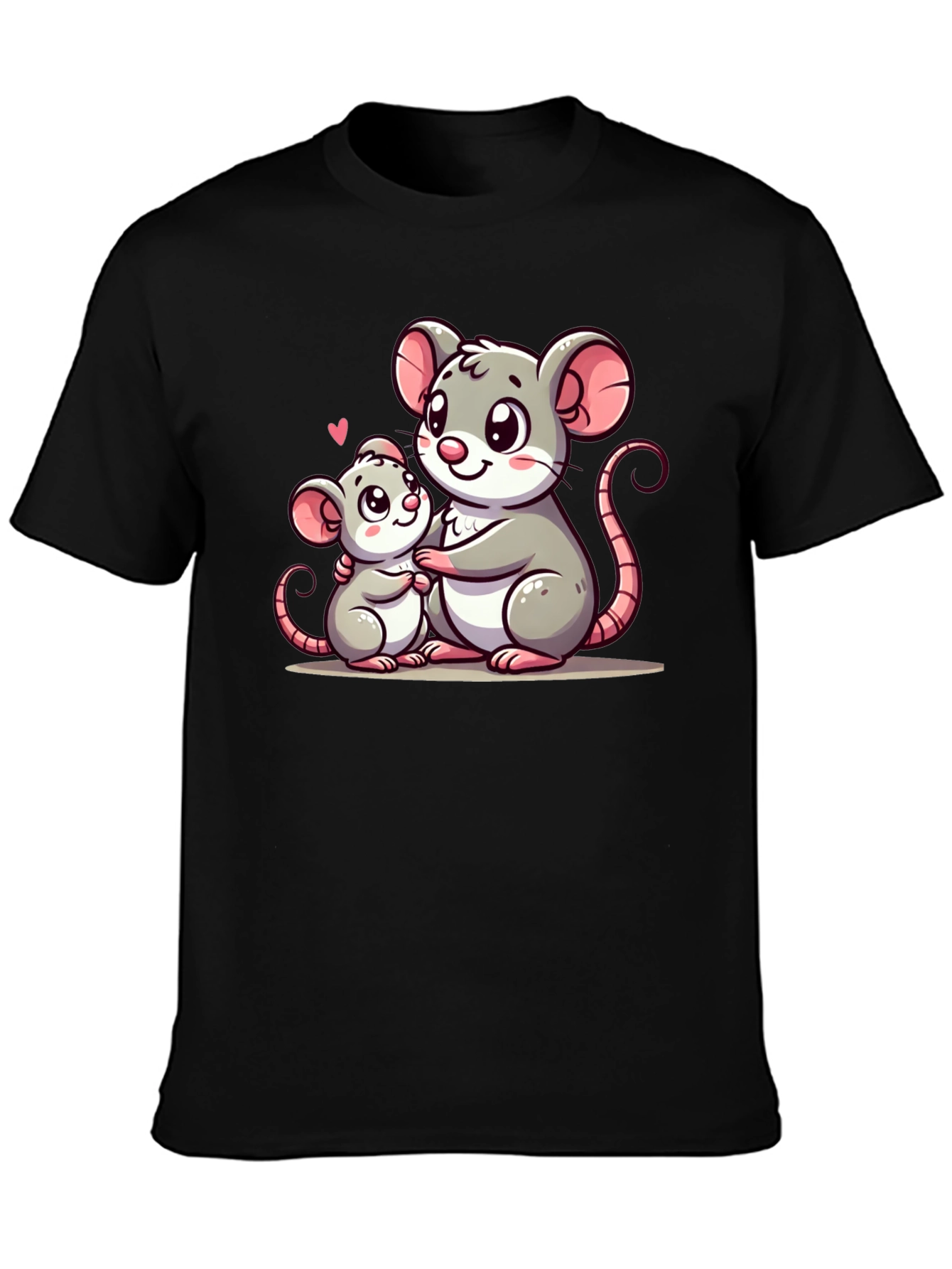 Cute Mouse Family Graphic T-Shirt