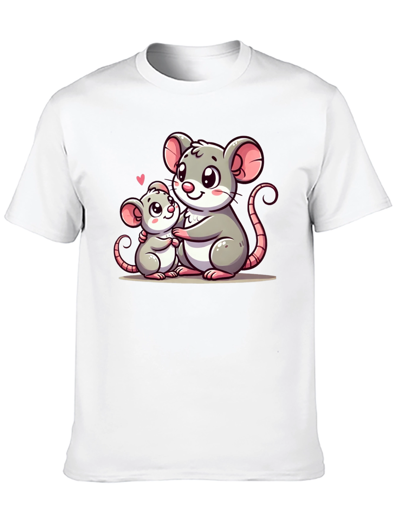 Cute Mouse Family Graphic T-Shirt