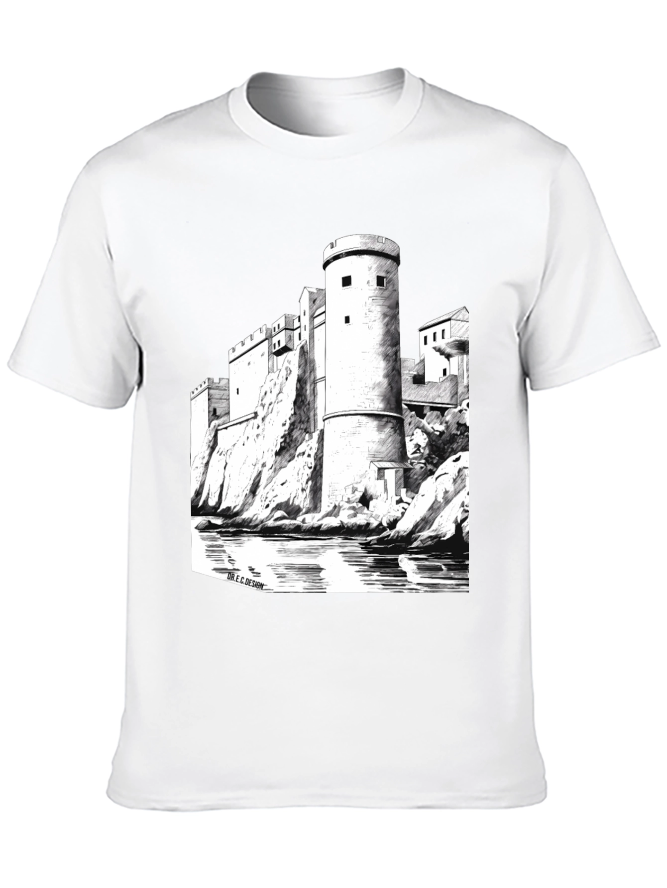 Castle Graphic Black T-Shirt | Unique Design Tee